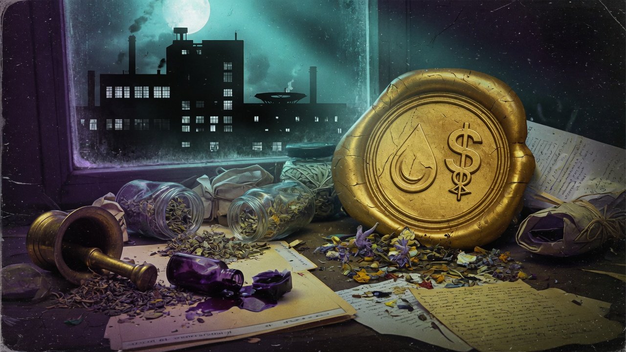 Suppressed natural medicine under industrial seal